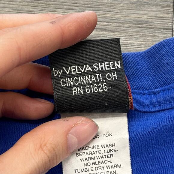 Vintage Disney Mickey Unlimited Velva Sheen Blue Mens XL Mickey Mouse T-Shirt - Picture 5 of 8